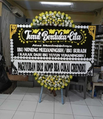 Papan Bunga di Uki Cawang